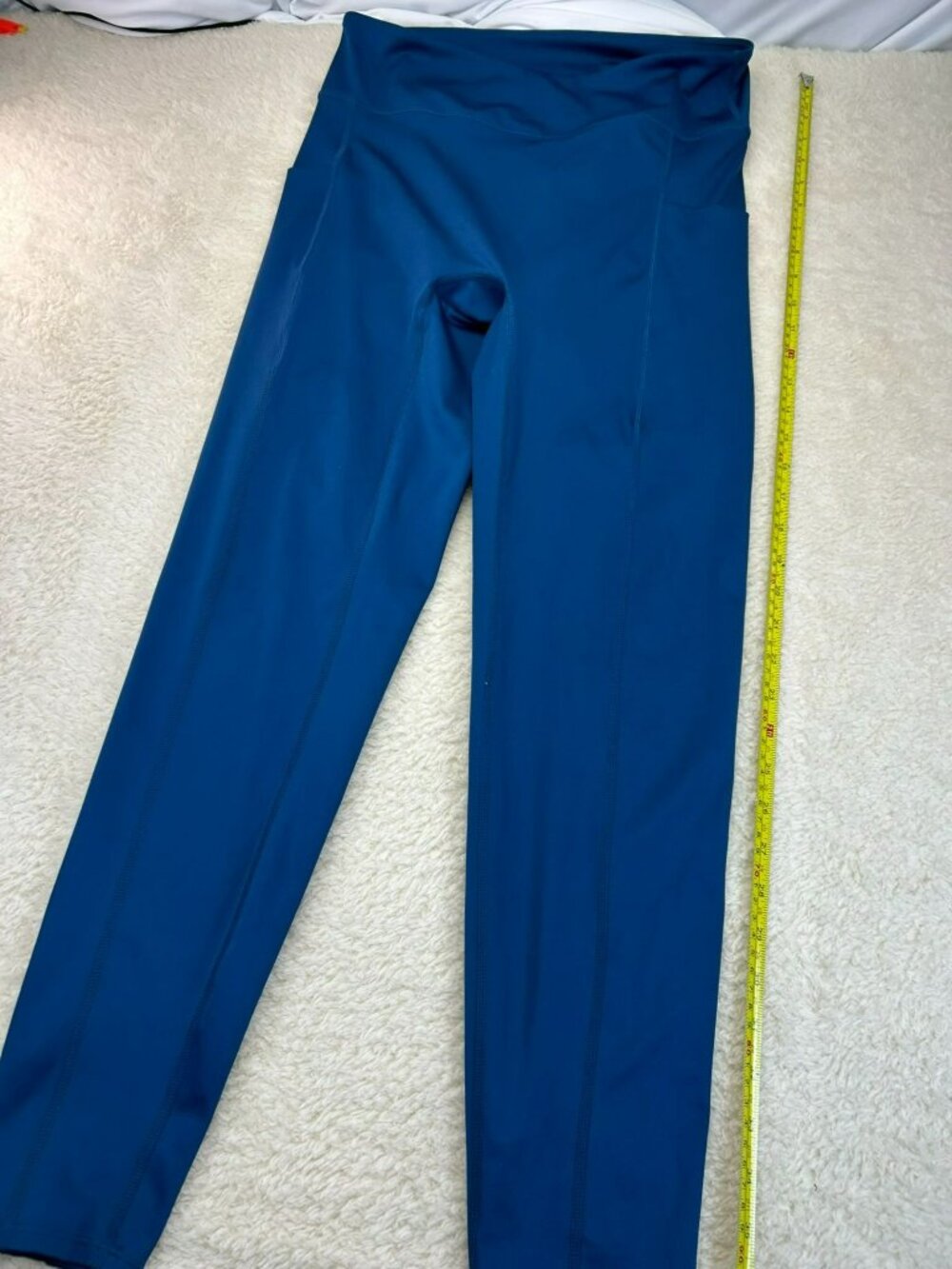 Nova Sport Womens High-Waist Blue Leggings Size L Polyester/Spandex Blend Good C - Picture 4 of 5